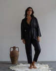 YANG - BLACK Linen Jumpsuit