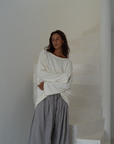 ANGEL SWEATER - CREAM Open-Back Knit