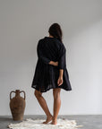 AIDEN - BLACK Buttoned Dress