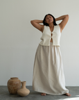 RAE - NATURAL Linen Skirt