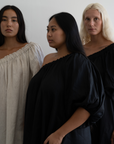 ODETTE - Black Linen Gown