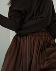 PRE-ORDER CLIVE - BURGUNDY SILK Voluminous Pant