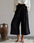 ATILLA - BLACK Linen Cascade Pant