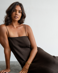YVONNE - CHOCOLATE Knit Maxi