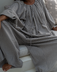 YOLLIE - WISTERIA Linen Gingham Voluminous Pant