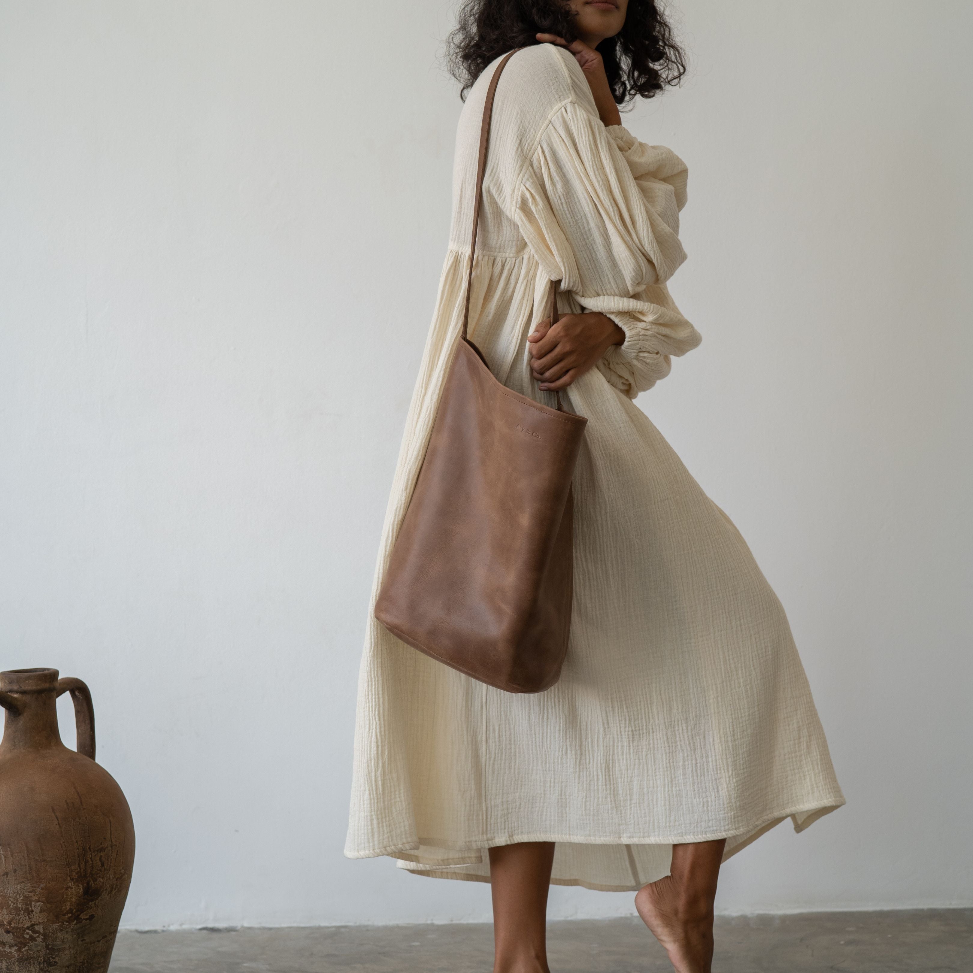 PALOMA- Oat Crinkle Dress