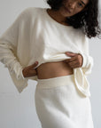 NIAS - CREAM Crop Sweater