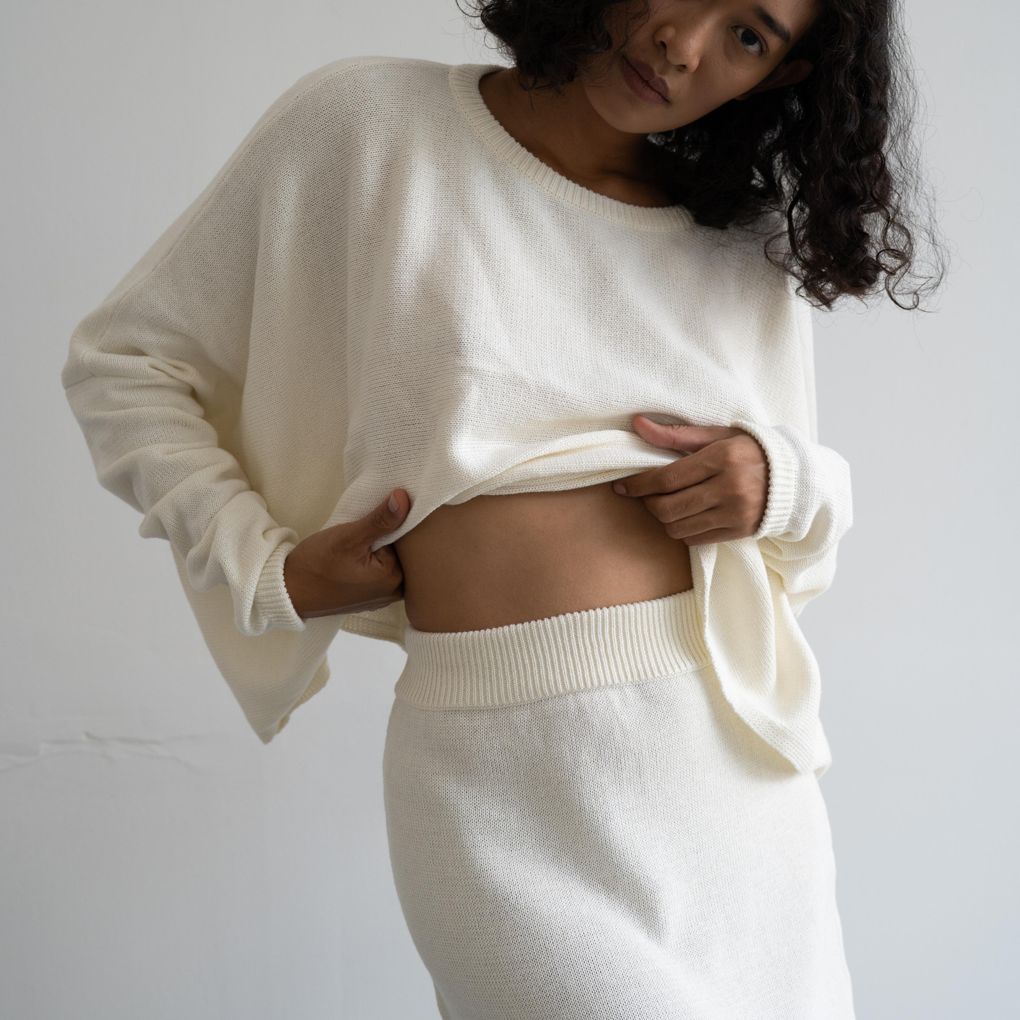 TILDA - CREAM Knit Skirt