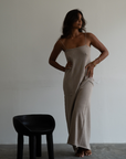YVONNE - FAWN Knit Maxi