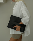LAPTOP SLEEVE - BLACK Genuine Leather