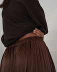 PRE-ORDER CLIVE - BURGUNDY SILK Voluminous Pant