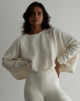 NIAS - CREAM Crop Sweater