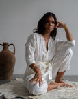 IRIS - WHITE Linen Jumpsuit