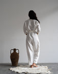 IRIS - WHITE Linen Jumpsuit