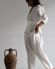 IRIS - WHITE Linen Jumpsuit