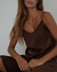 CAMILLE - BURGUNDY Mulberry Silk Slip