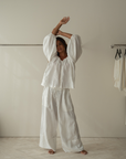 FAITH - White Linen Blouse
