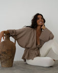 MARK - FAWN Knit Wrap Cardigan