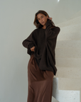 NIAMH - CHOCOLATE Oversized Knit Sweater