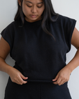 NORA - Black Knit Vest