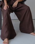 EZRA - Chocolate Linen Pant