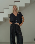 CELINE - BLACK Buttoned Knit Top