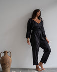 AD - BLACK Linen Jumpsuit
