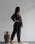 AD - BLACK Linen Jumpsuit