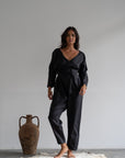AD - BLACK Linen Jumpsuit