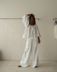 FAITH - White Linen Blouse