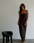 YVONNE - CHOCOLATE Knit Maxi