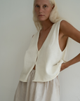 ALDA - Cream Knit Vest