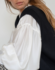EDITH - BLACK Knit Vest