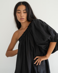 ODETTE - Black Linen Gown