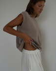EDITH - FAWN Knit Vest