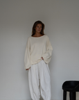 ADELINE - Cream Knit Sweater