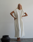 IONE - CREAM Knit Sack Dress