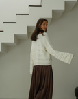 ALMA - CREAM Textured Knit Sweater