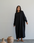 VADA - BLACK Volume Knit Dress