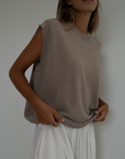 EDITH - FAWN Knit Vest