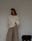 ADELINE - Cream Knit Sweater