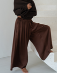 PRE-ORDER CLIVE - BURGUNDY SILK Voluminous Pant