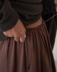 MADELINE - BURGUNDY Silk Skirt