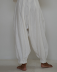 MARLO PLEAT - WHITE Ramie Pant