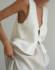 ALDA - Cream Knit Vest