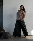 CLIVE - BLACK SILK Voluminous Pant