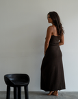 YVONNE - CHOCOLATE Knit Maxi
