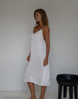 CAMILLE - WHITE Mulberry Silk Slip
