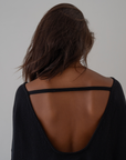 ANGEL DRESS - BLACK Open-Back Knit