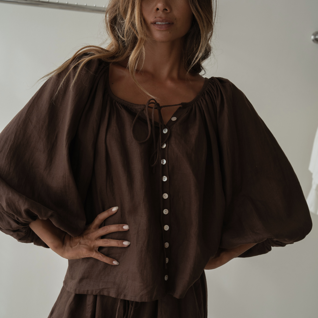 Avyandco FAITH - Chocolate Linen Blouse TruScore & Quality Report